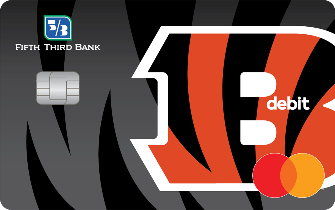 Cincinnati Bengals football debit card design from Fifth Third Bank.